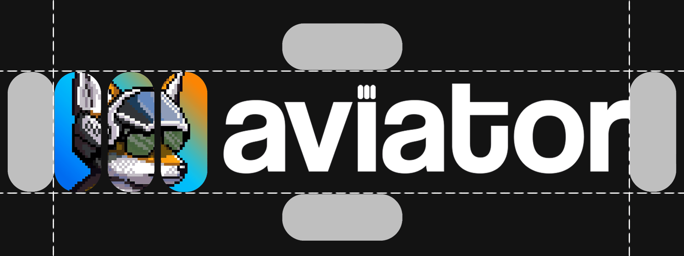 Aviator Logo with clear space around it