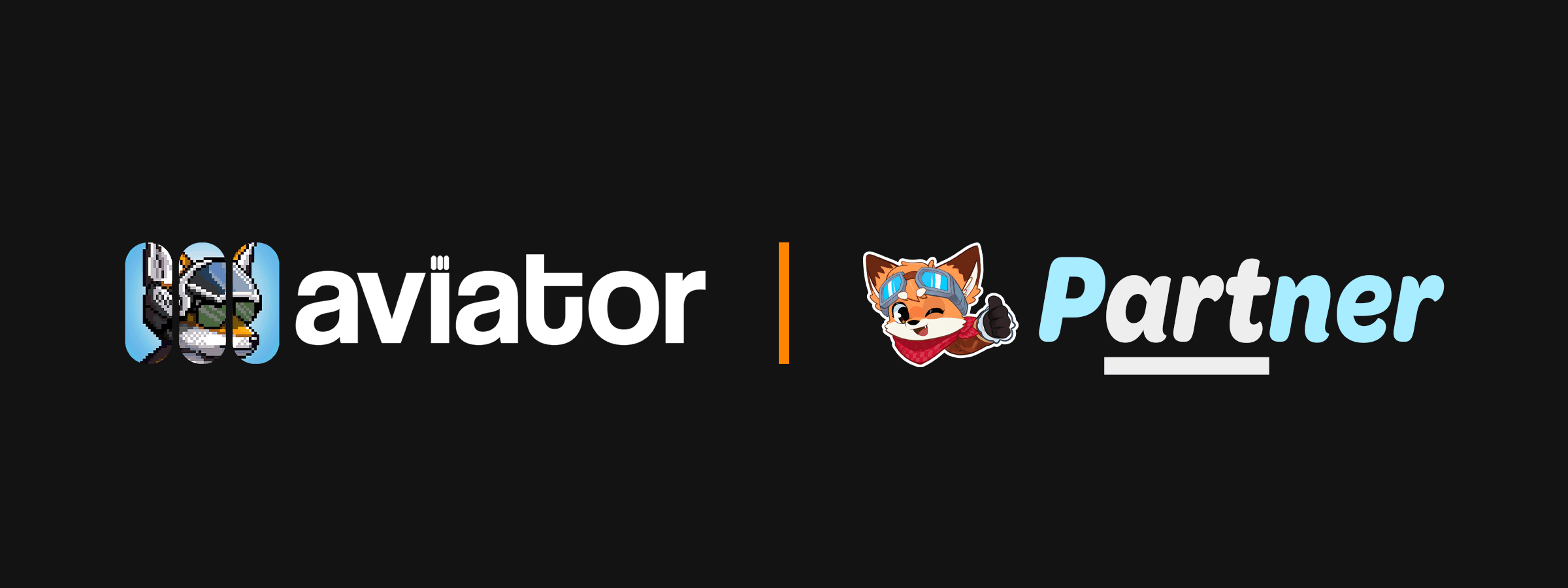 Aviator Logo Partnership with Full Partner Logo