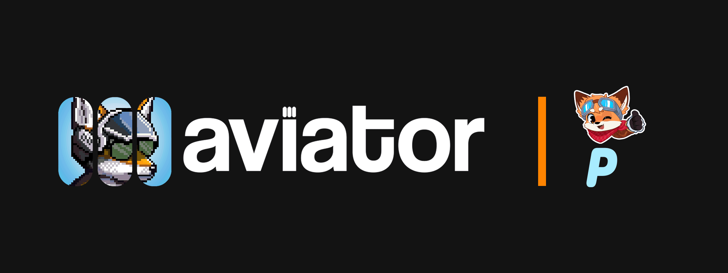 Aviator Logo Partnership with Single Letter