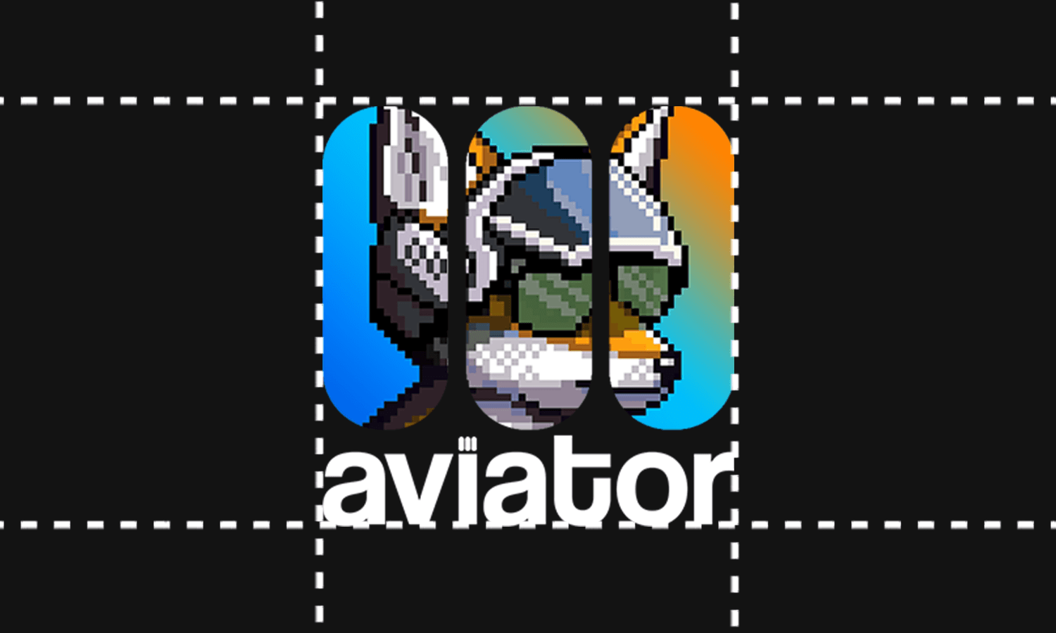 Aviator Logo Stacked with clear space around it