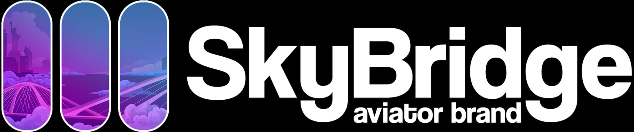 SkyBridge Logotype with Windows and Wordmark