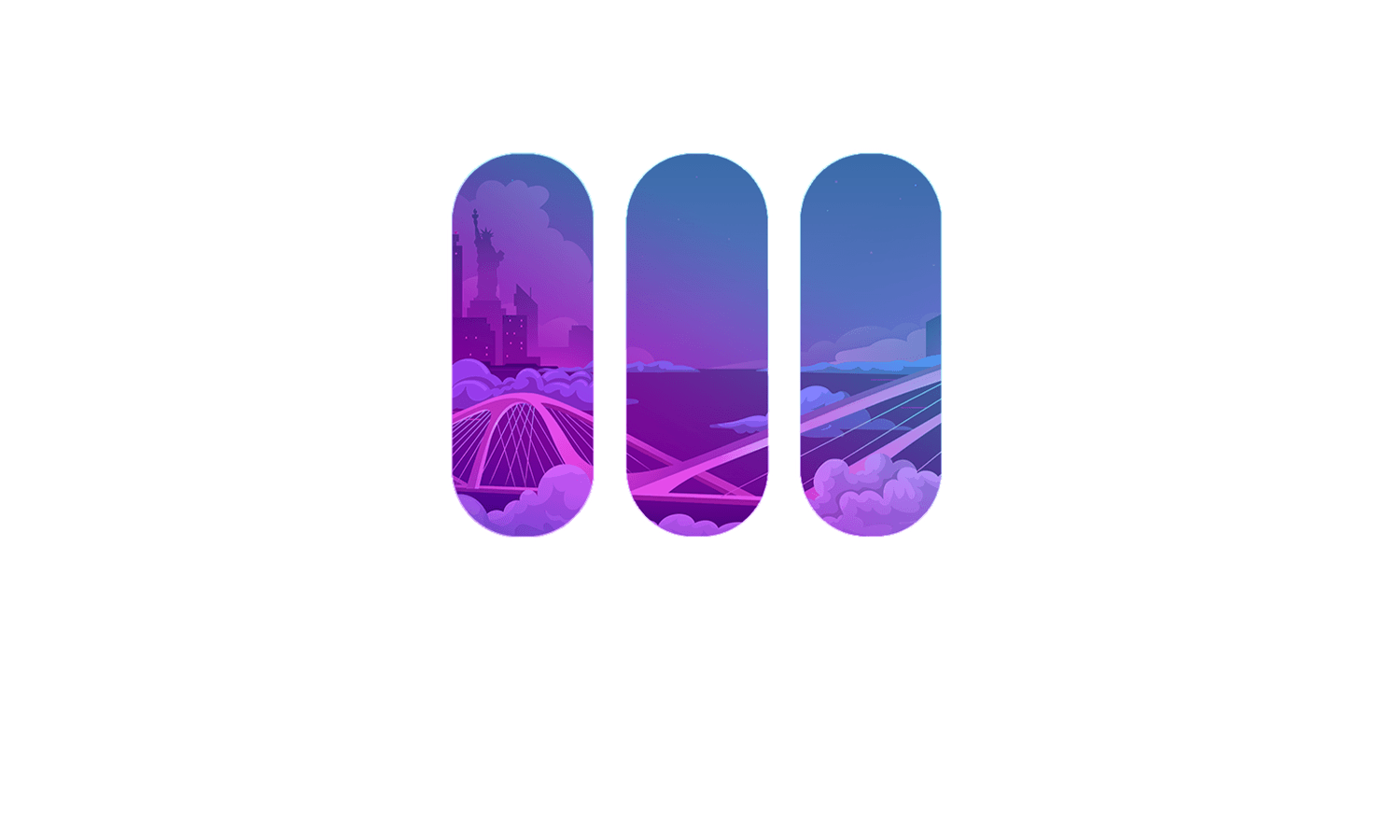 SkyBridge Alternative Stacked Logo with Windows and Wordmark